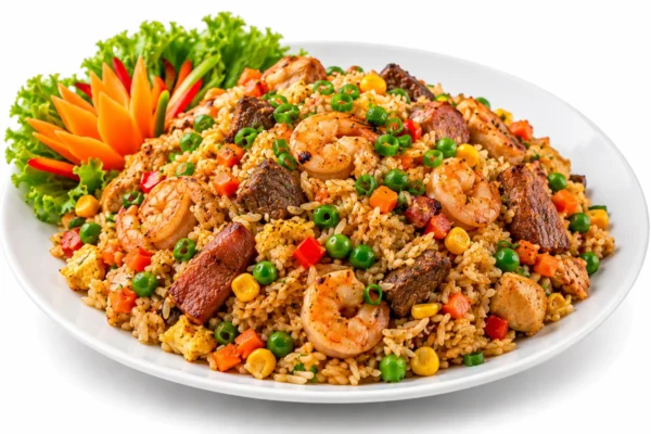 assorted-fried-rice-web-optimized Beef, Chicken Shrimps ( Stir fried noodles mixed with vegetables and assorted proteins.